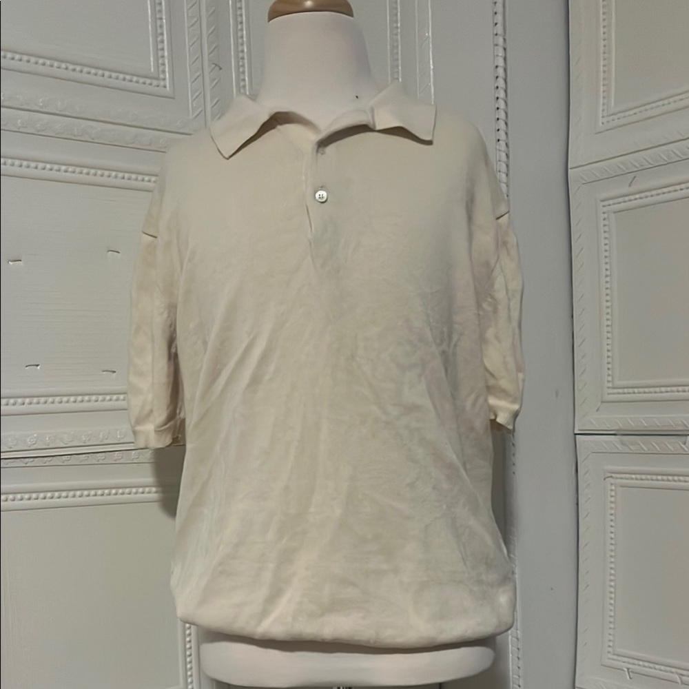 Women’s Cream Polo Shirt